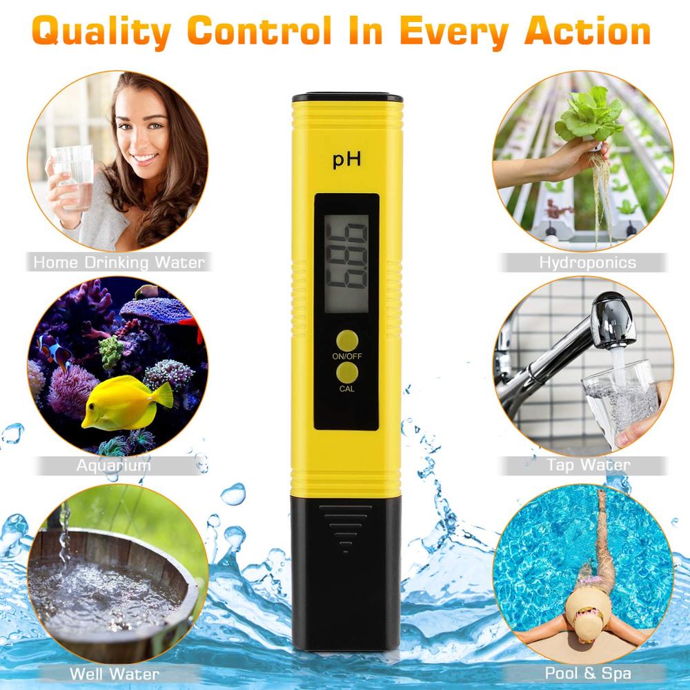PH Meter 0.01 Precision Water Tester for Aquarium & Pool