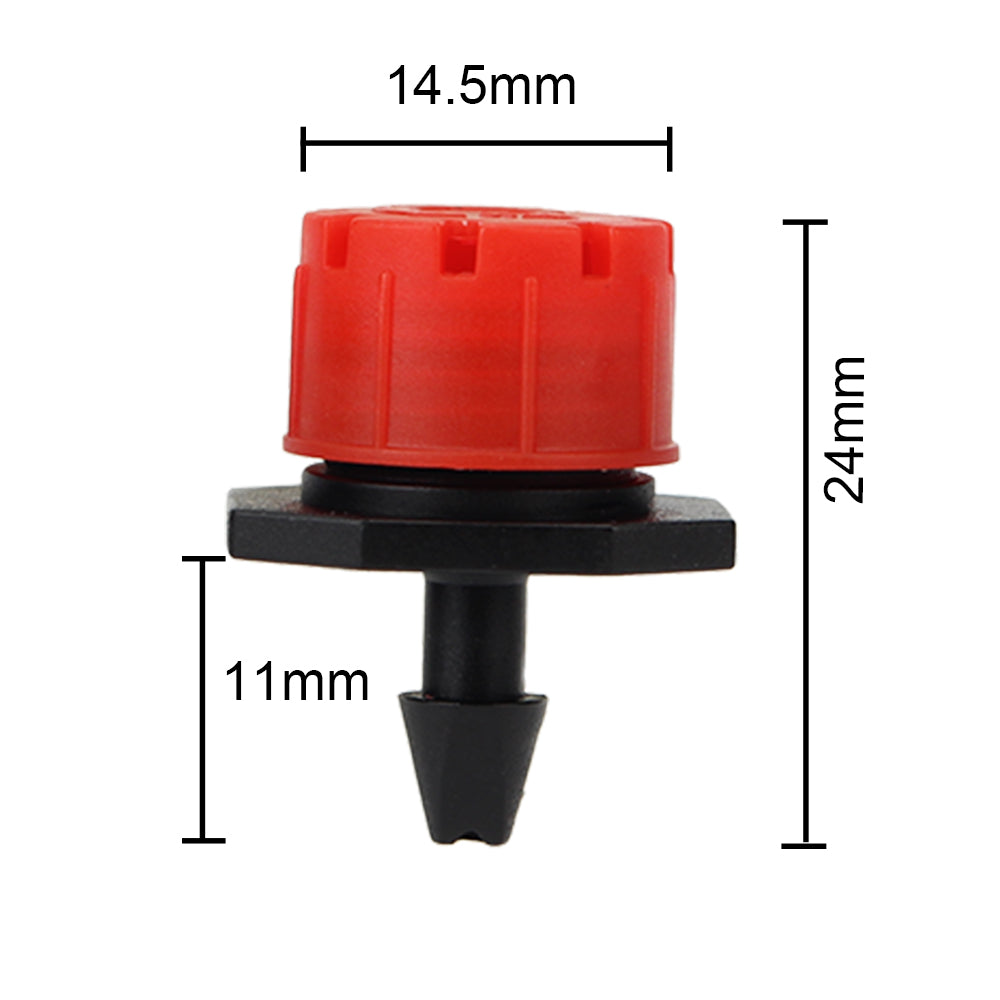 4/7mm Adjustable Irrigation Drippers - 50Pcs for Flower Beds