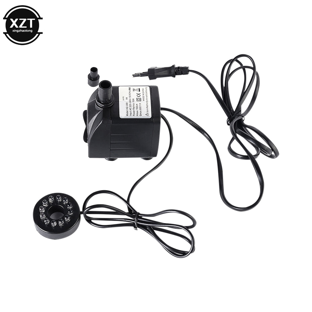 Submersible Water Pump 10W EU Plug with LED for Aquarium