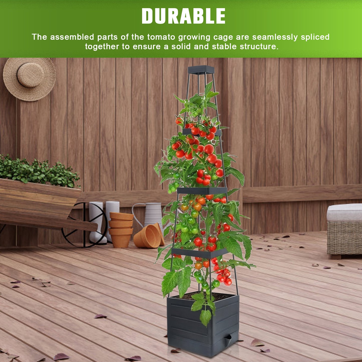 Trellis Planter Box: Raised Garden Bed for Climbing Plants