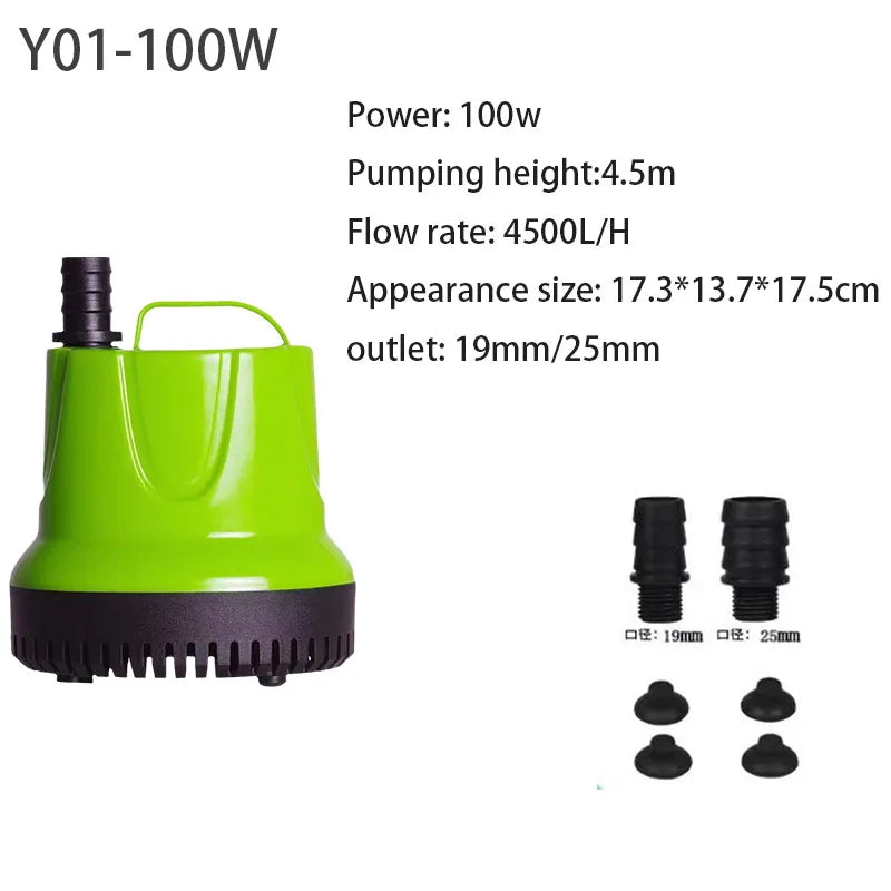 Submersible Water Pump for Fish Tank Pond, Hydroponics Garden Fountain, Ultra-Quiet Waterfall 6W