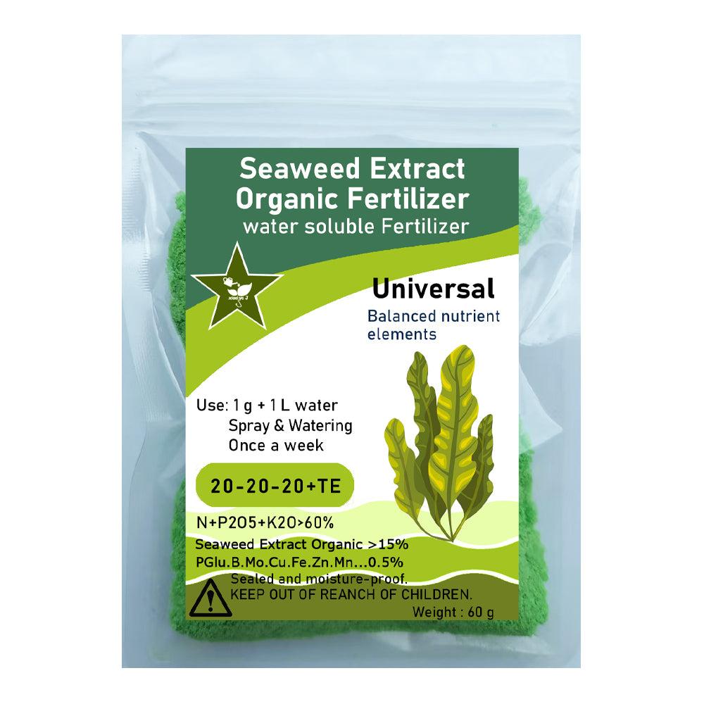 Seaweed Extract Organic Fertilizer 60g: Organic 20-20-20 for Bonsai