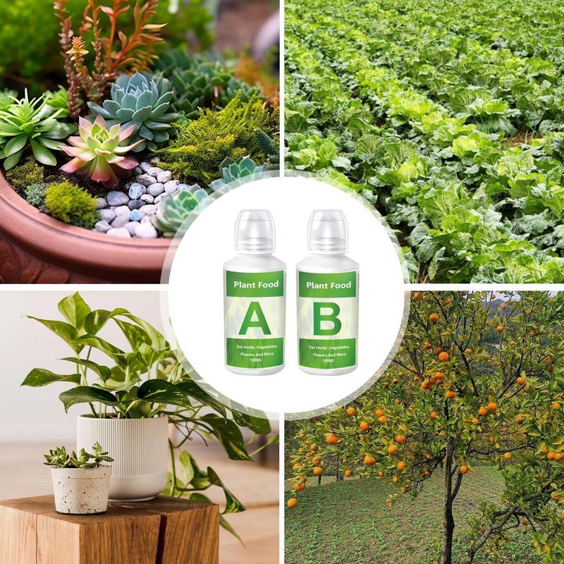 Fertilizer AB Two Part Set Hydroponic Garden Plant Food Plant Fertilizer For Flowers Vegetables Grass Nutrients Garden supplies