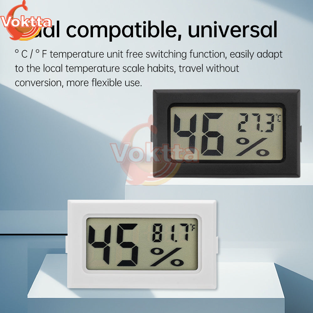 Mini LCD Hygrometer - Indoor Temp & Humidity Sensor