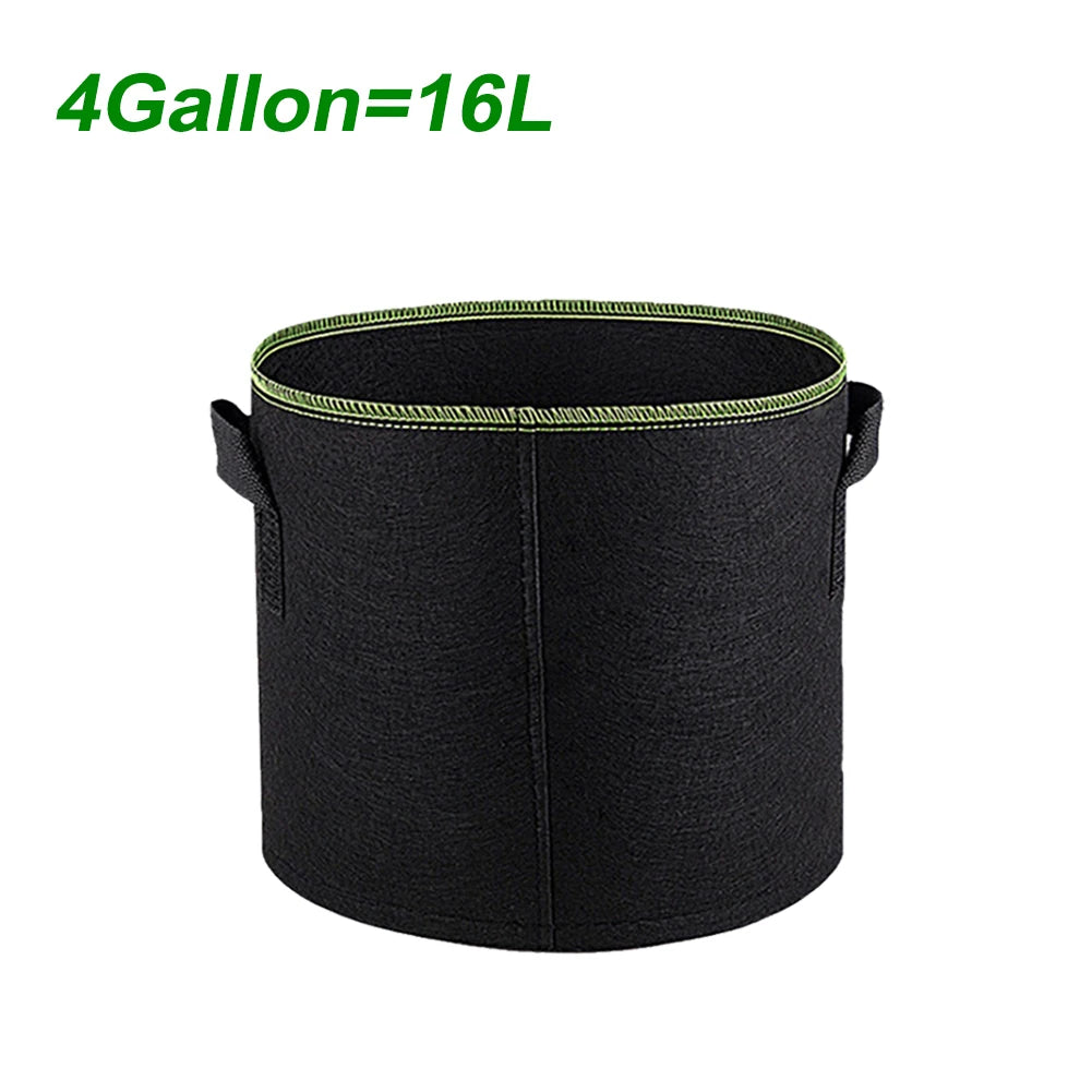 Felt Grow Bags 1-10 Gallon: Reusable Plant Pots with Handles