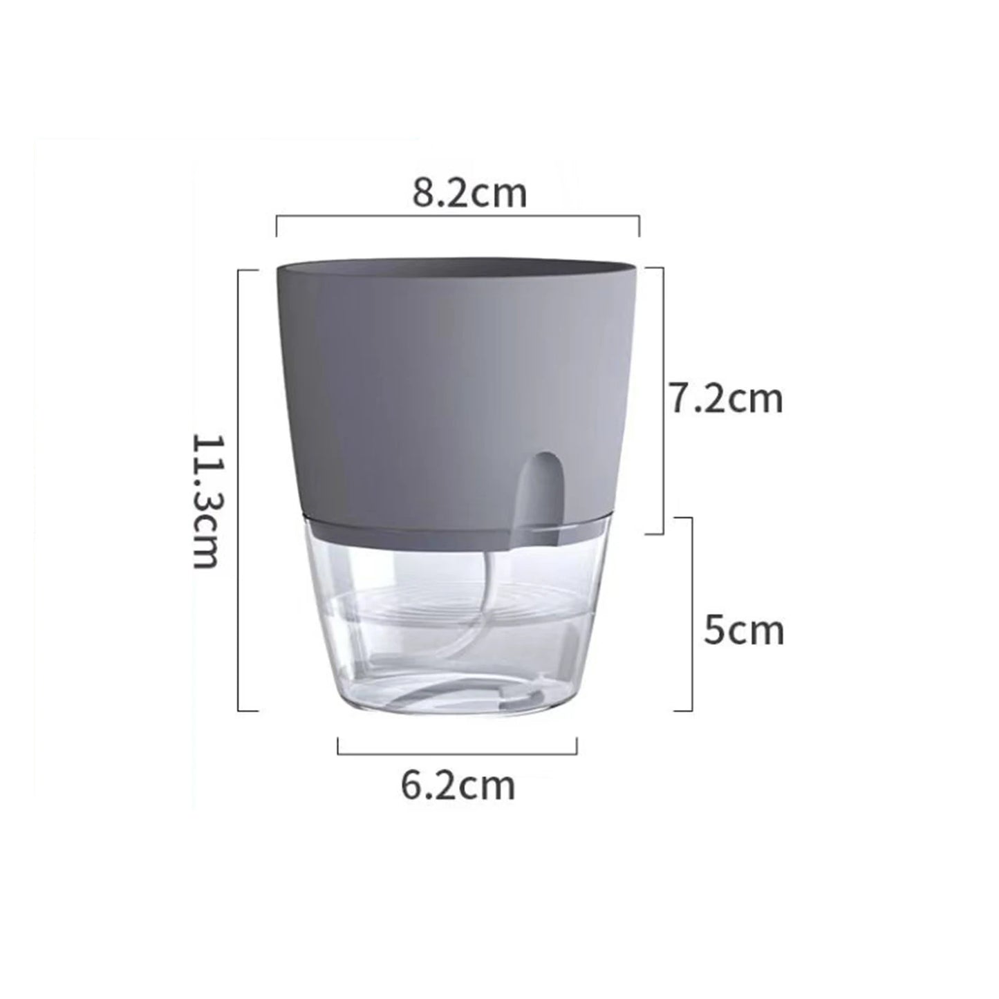8.2cm Hydroponic Pot Self Watering Flower Pot Liquid Farming Soilless Cultivation Planter Cotton Rope Watering