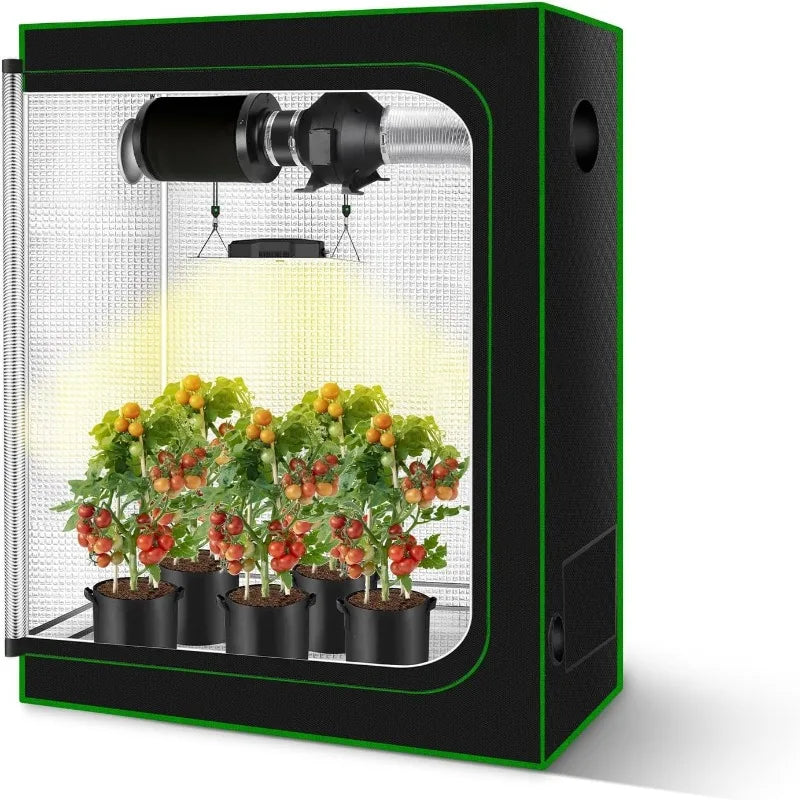 mylar tent Hydroponic Grow Tent 48x24x60 Mylar with Observation Window – Hydronurture