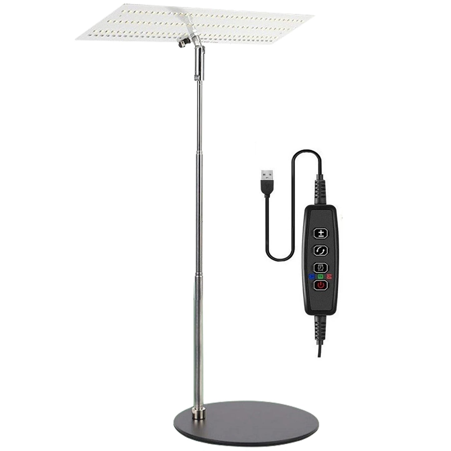 Plant Grow Light Height Adjustable Hydroponics Growing Light IP54 Waterproof Desktop Grow Lamp for Seedlings Indoor Plants