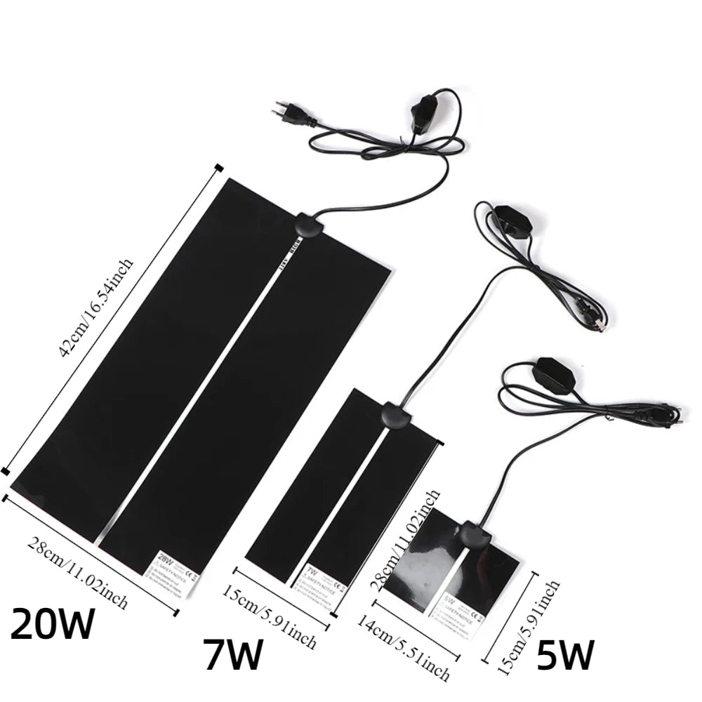 5W Seedling Heat Mat Plant Seed Anti-cold Pet Winter Heating Mat with Temperature Controller Plant Flower Vegetable