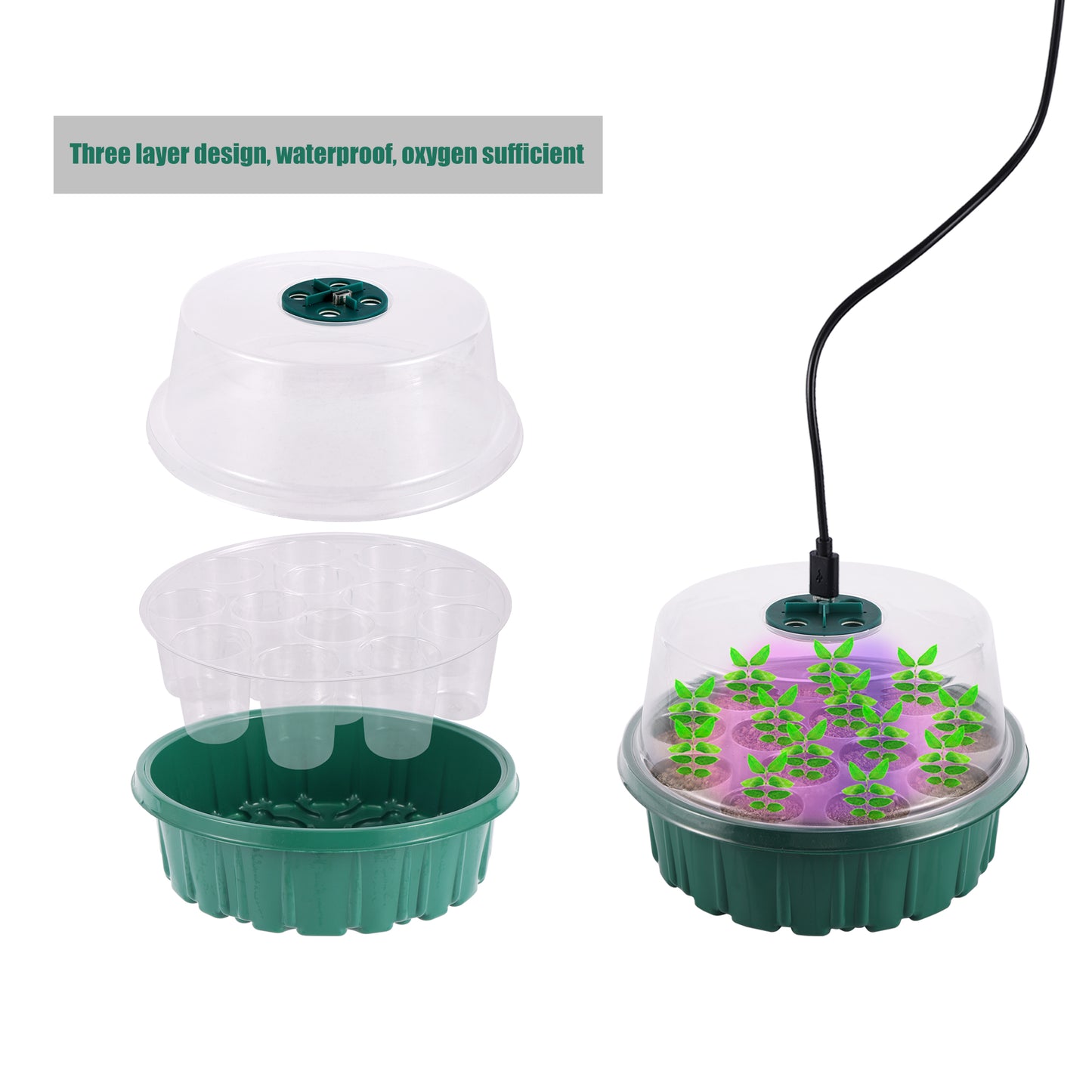 LED Grow Light for Seedling Trays & Flower Pots