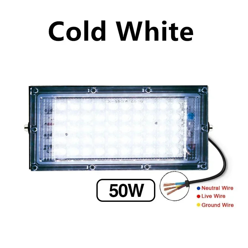 Full Spectrum LED Grow Light Phyto Lamp AC 50W No Plug CW for Greenhouse Hydroponic Plant Growth Floodlight Lighting