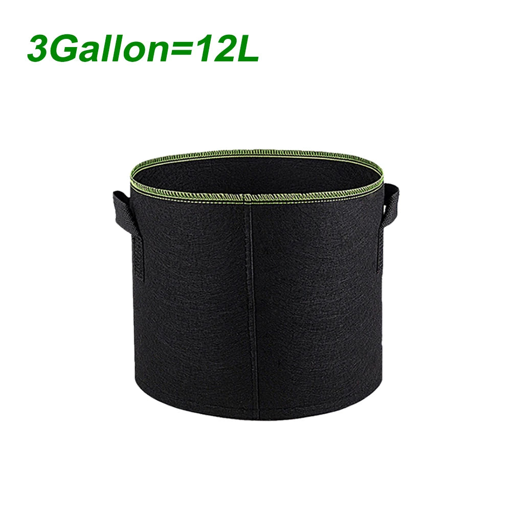 Felt Grow Bags 1-10 Gallon: Reusable Plant Pots with Handles