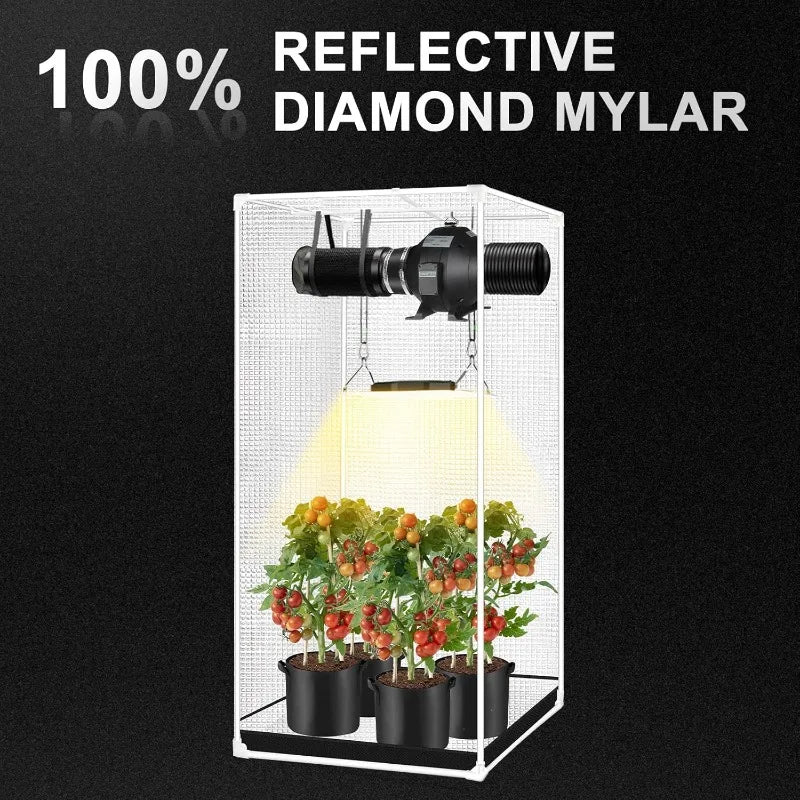 Hydroponic Grow Tent 48x24x60 Mylar with Observation Window