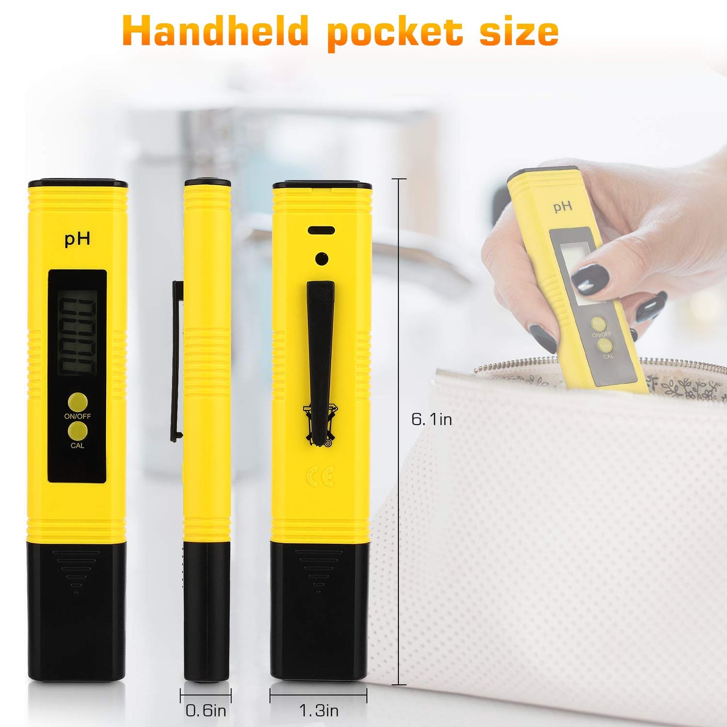 PH Meter 0.01 Precision Water Tester for Aquarium & Pool