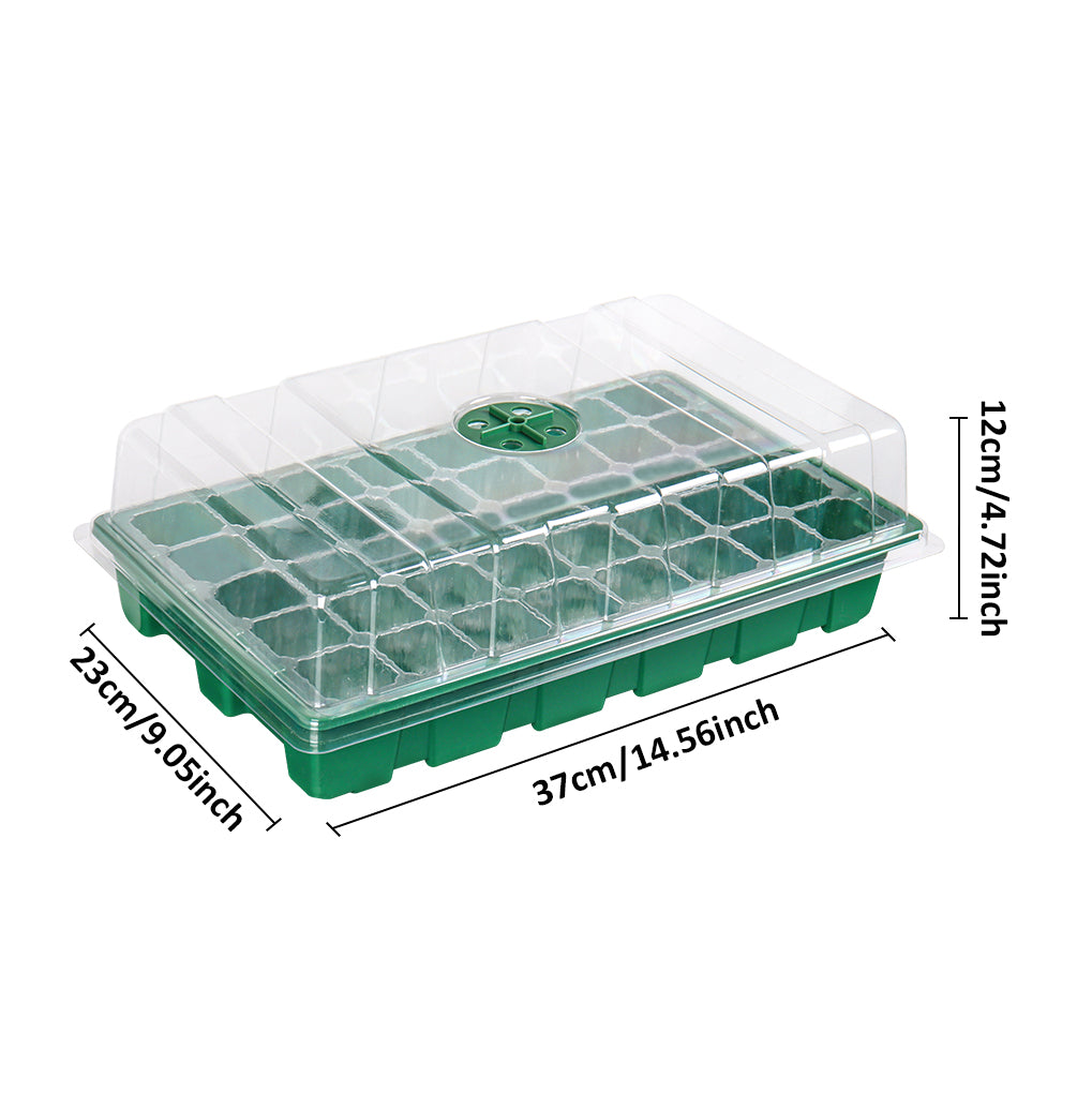 Seed Tray 3pcs, 40-Cell Propagator with Cover for Greenhouse