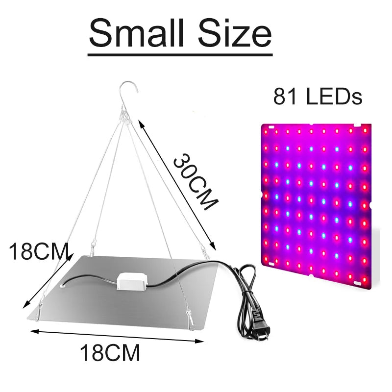 LED Grow Light Full Spectrum 81/169 Beads Hydroponic Lamp