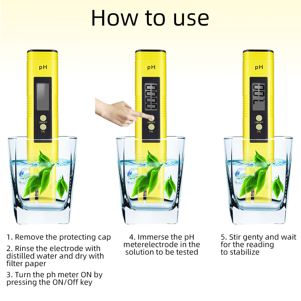 PH Meter & TDS Meter: Digital Water Quality Tester 0-14