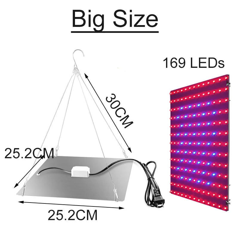 LED Grow Light Full Spectrum 81/169 Beads Hydroponic Lamp