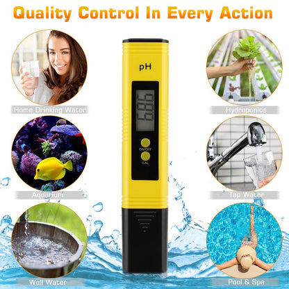 PH Meter 0.01 Precision Water Tester for Aquarium & Pool