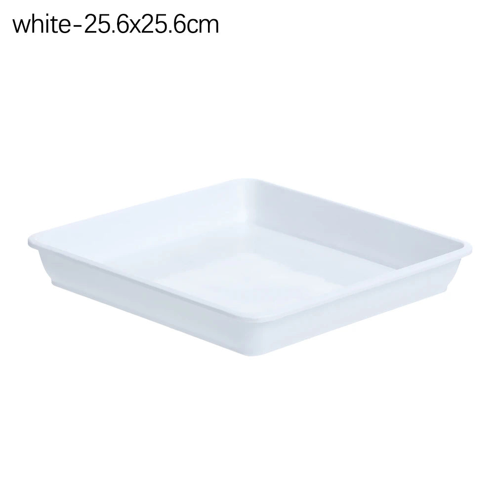 Seed Tray: Heavy Duty Square Plant Saucer - Indoor/Outdoor Garden Tray