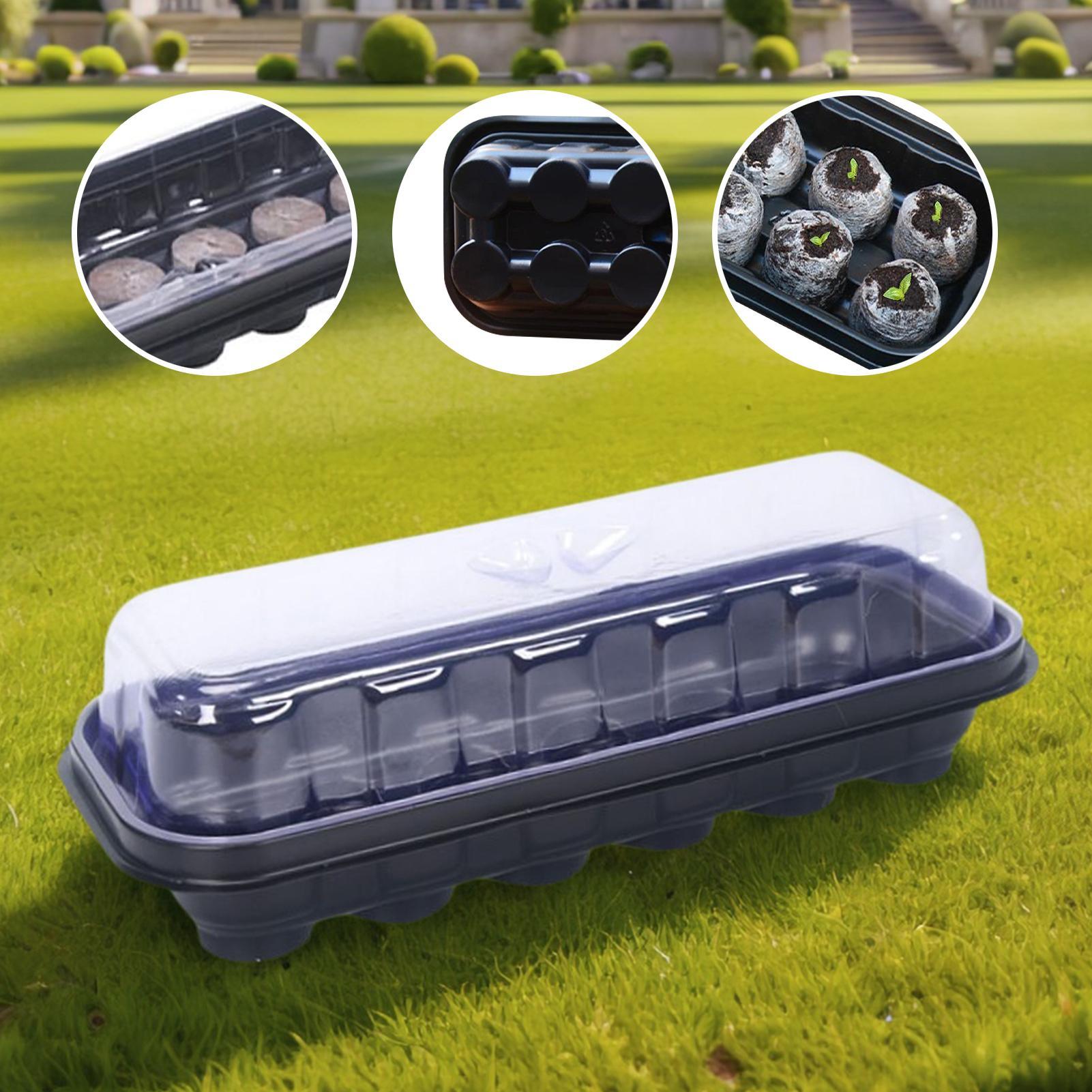Seed Starter Trays 12-Cell Reusable for Greenhouse & Garden