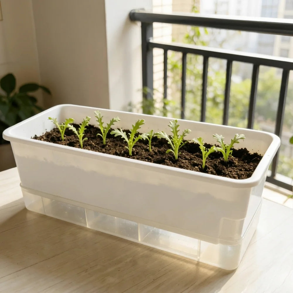 Plastic Hydroponic Plant Pots Thicken Cultivation Box Seedling Tray Self Watering Planting Container Balcony Vegetable Pot