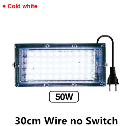 Full Spectrum LED Grow Light Phyto Lamp AC 220V 50W 100W with EU Plug for Greenhouse Hydroponic Plant Growth Floodlight Lighting