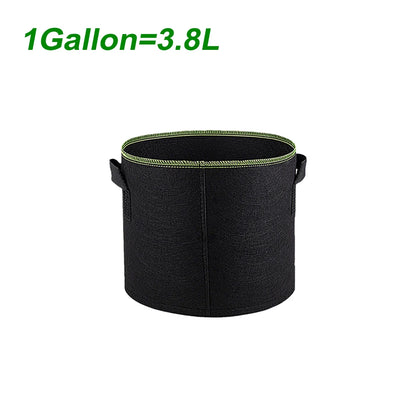 Felt Grow Bags 1-10 Gallon: Reusable Plant Pots with Handles