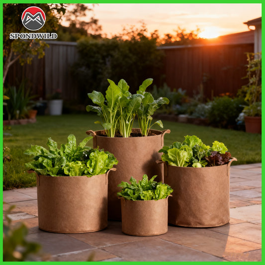 6/7/15 Gallon Grow Bags - Durable Fabric Planters with Handles