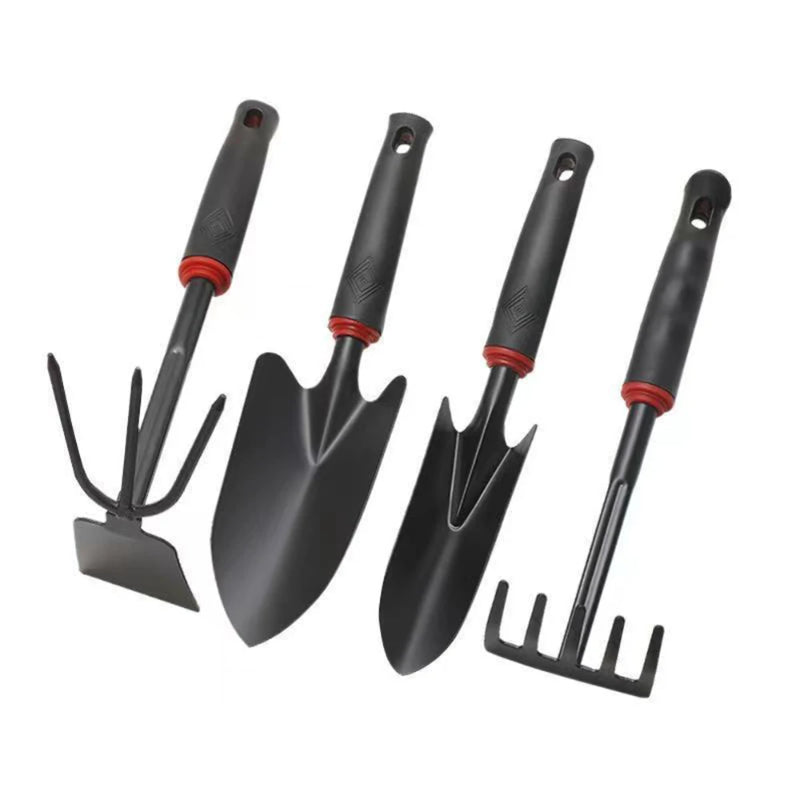 Mini Gardening Tool Set: Trowel, Rake, Hoe - 4 Piece Kit