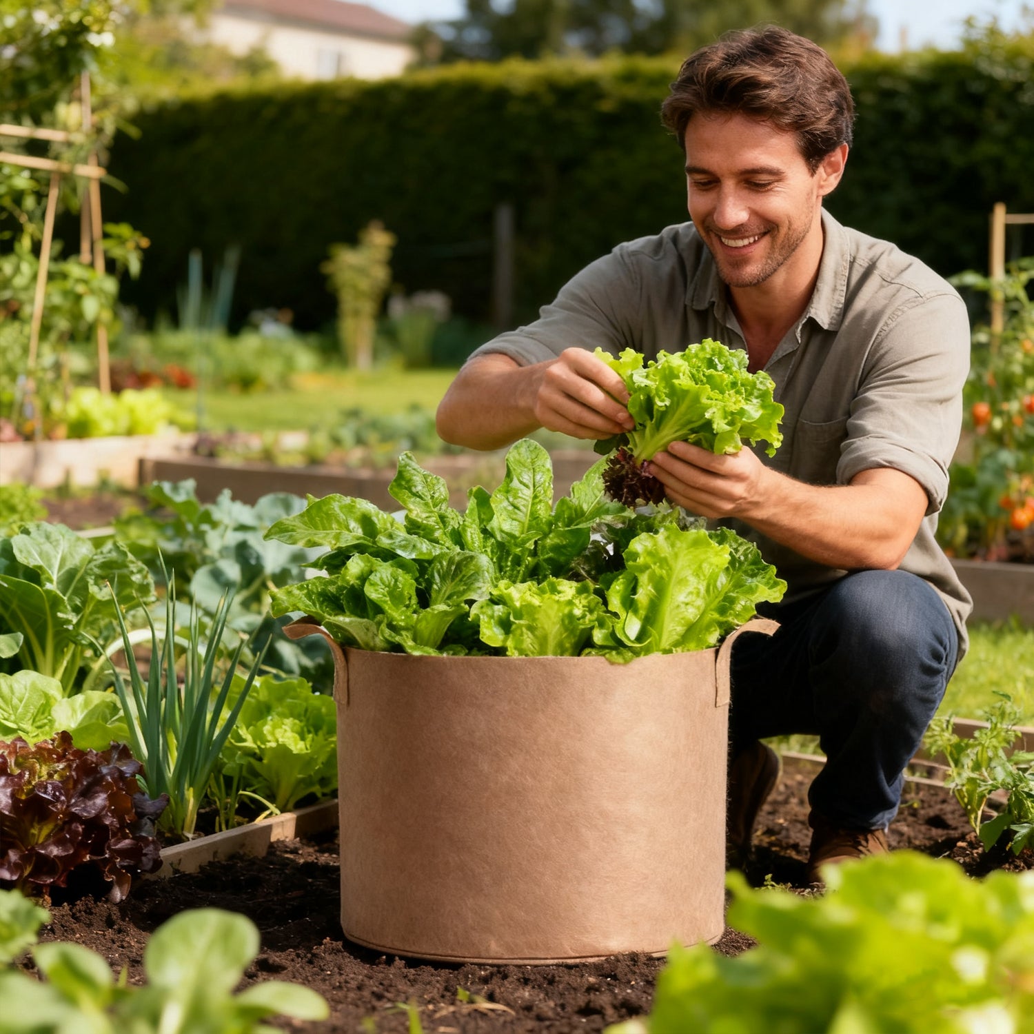 6/7/15 Gallon Grow Bags - Durable Fabric Planters with Handles