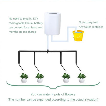 2 Head Automatic Watering Pump Controller Garden Gadget Drip Irrigation Device Pump Timer System Flower Plant Home Sprinkler