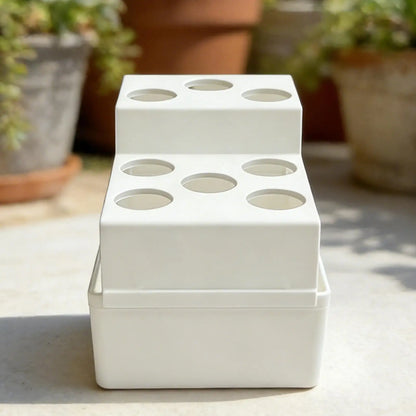 14X7.5X7cm Scallion Regrower Multi-Hole Reusable Leakproof Sprouting Container Hydroponic Planter For Spring Onion Vegetable