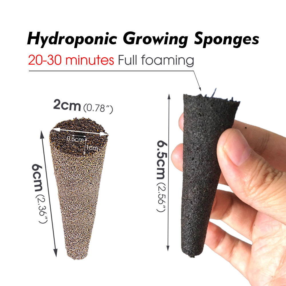 Seed Starter Hydroponic Growing Sponges for Seed Starters & Transplants