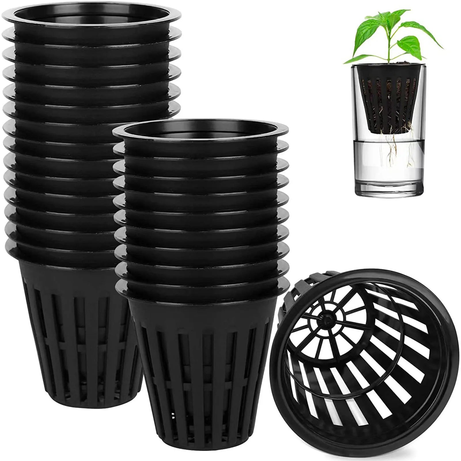 Hydroponic Plant Pots: Net Cups 2 Inch Plant Baskets for Water Planting