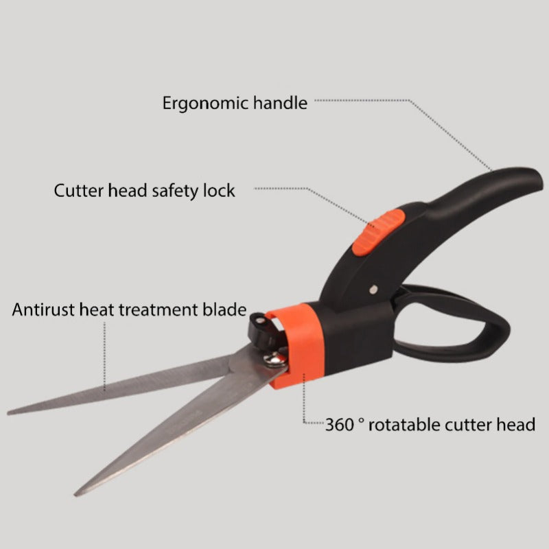 Garden Scissors 360° Rotating Shears for Lawn Edge Cutting
