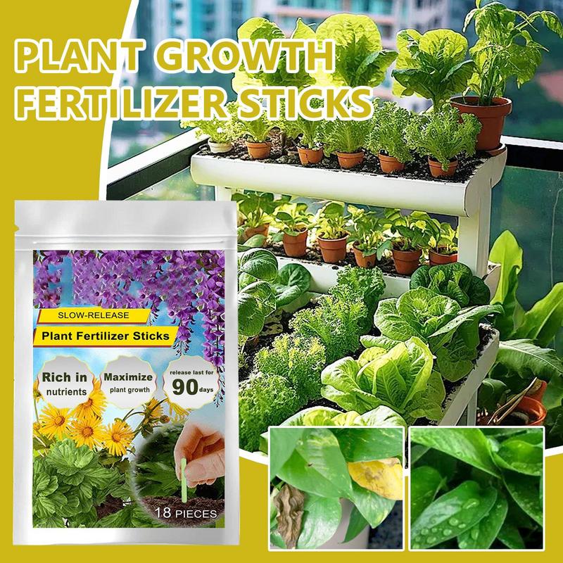 Plant Fertilizer Food Spikes - Slow Release Fertilizer, 18 Pack