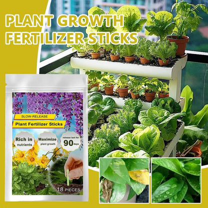 Plant Fertilizer Food Spikes - Slow Release Fertilizer, 18 Pack