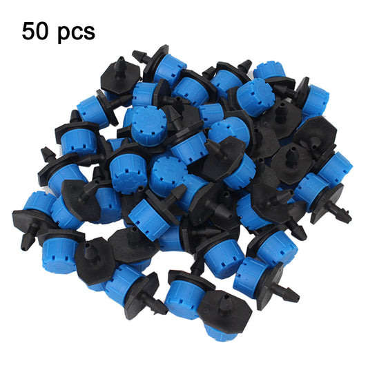 4/7mm Adjustable Irrigation Drippers - 50Pcs for Flower Beds