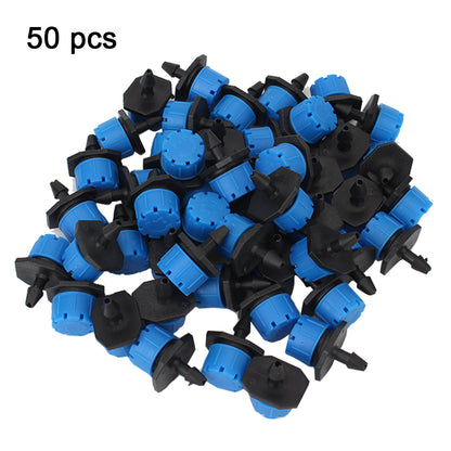 4/7mm Adjustable Irrigation Drippers - 50Pcs for Flower Beds