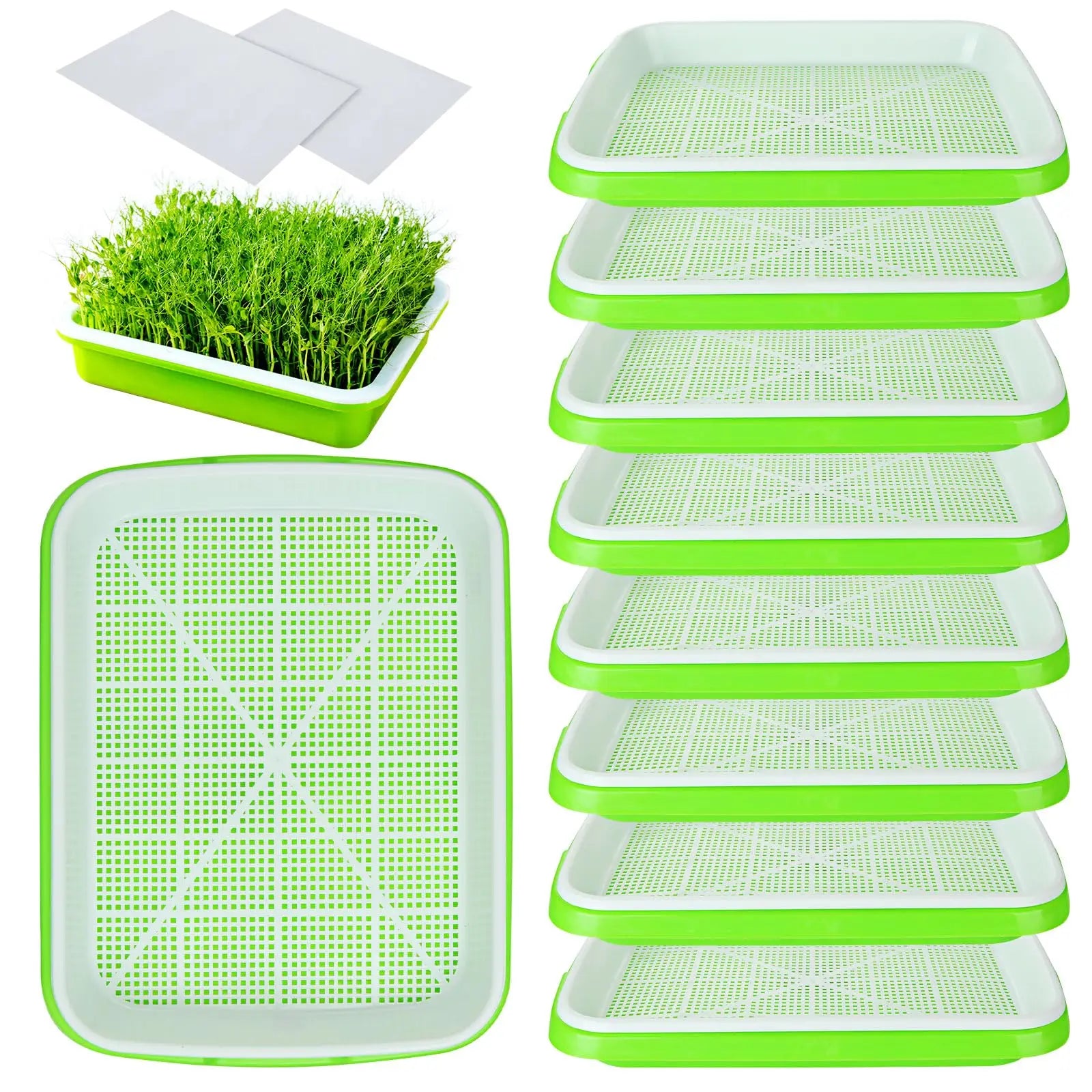 Seed Tray: Microgreens Sprouter Tray - Hydroponic Garden Starter Kit