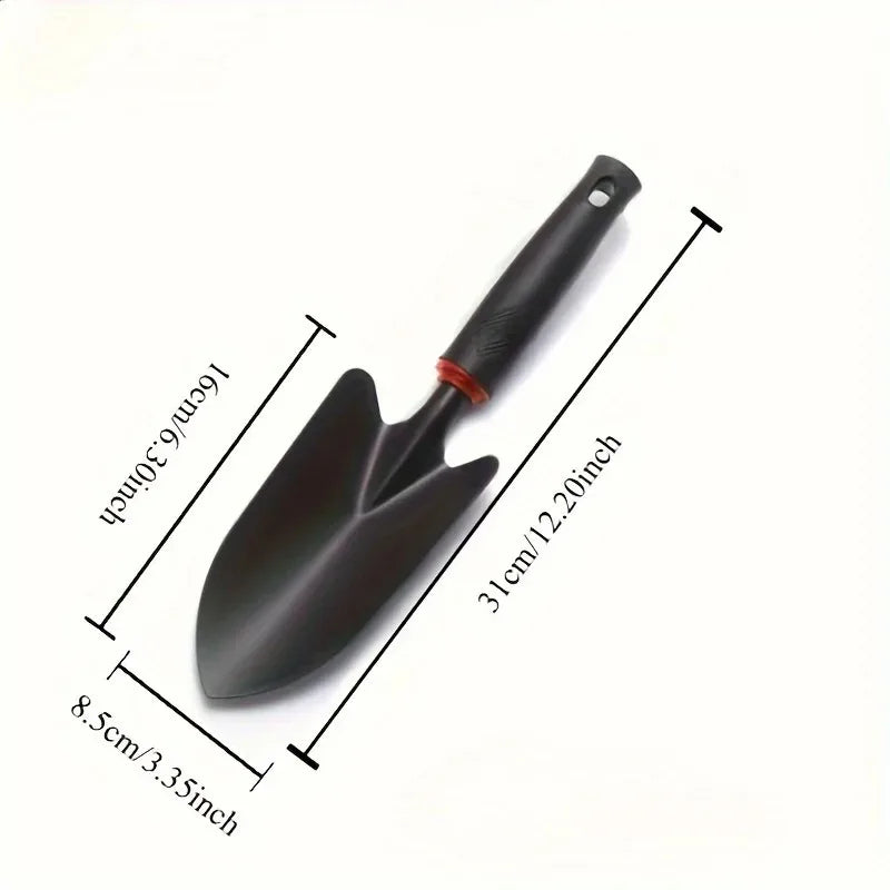 Metal Garden Trowel - Ergonomic Handle, Orange Trim