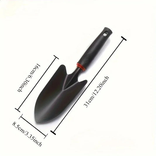 Metal Garden Trowel - Ergonomic Handle, Orange Trim