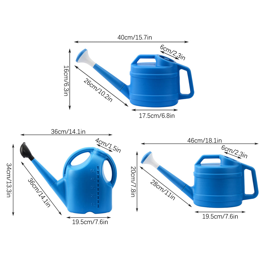 Long Spout Watering Can with Sprinkler Head & Comfort Grip