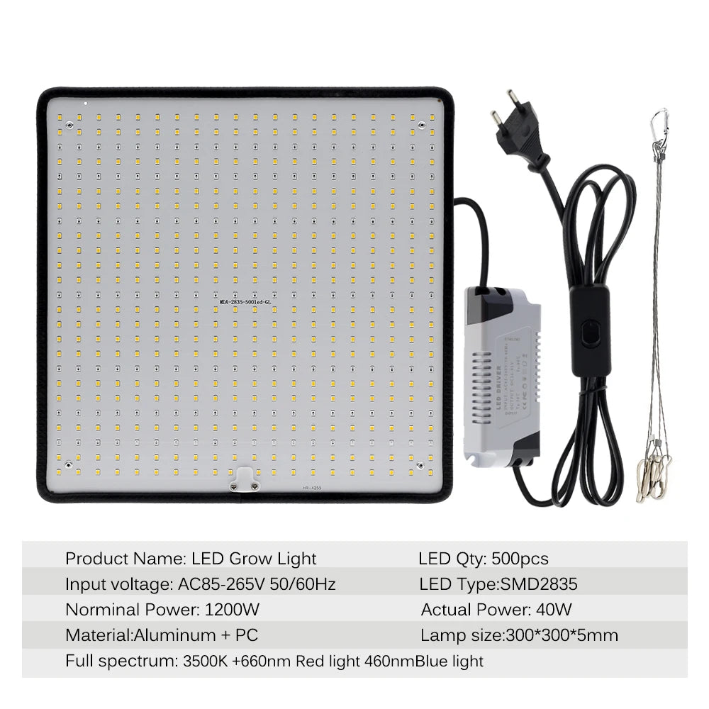 40W LED Grow Light Full Spectrum for Indoor Plants