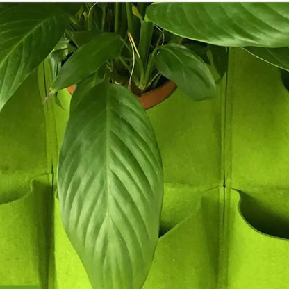 Multi-pocket Green Vertical Hanging Garden Planter Vegetable Fruit Flower Pots Bag Wall Mount Hanging Grow Bags Seeding Pots