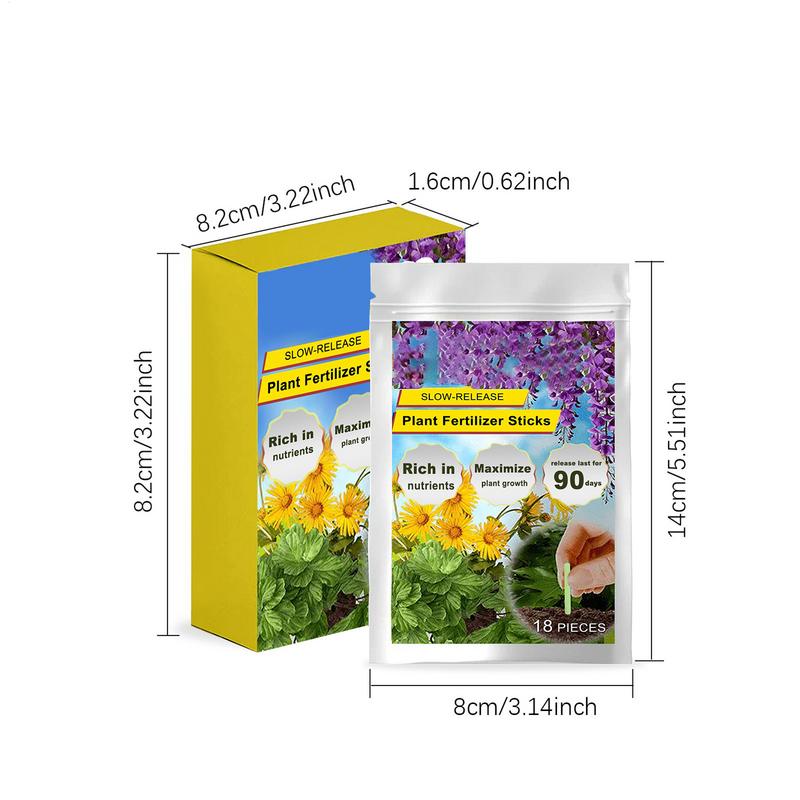 Plant Fertilizer Food Spikes - Slow Release Fertilizer, 18 Pack