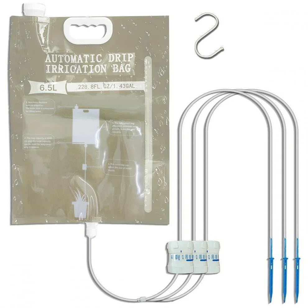 1pc 5.2L/6.5L Automatic Watering Device Plant Watering Bag Control Of Water Dripping Flow Water Bag Lazy Travel Dripper