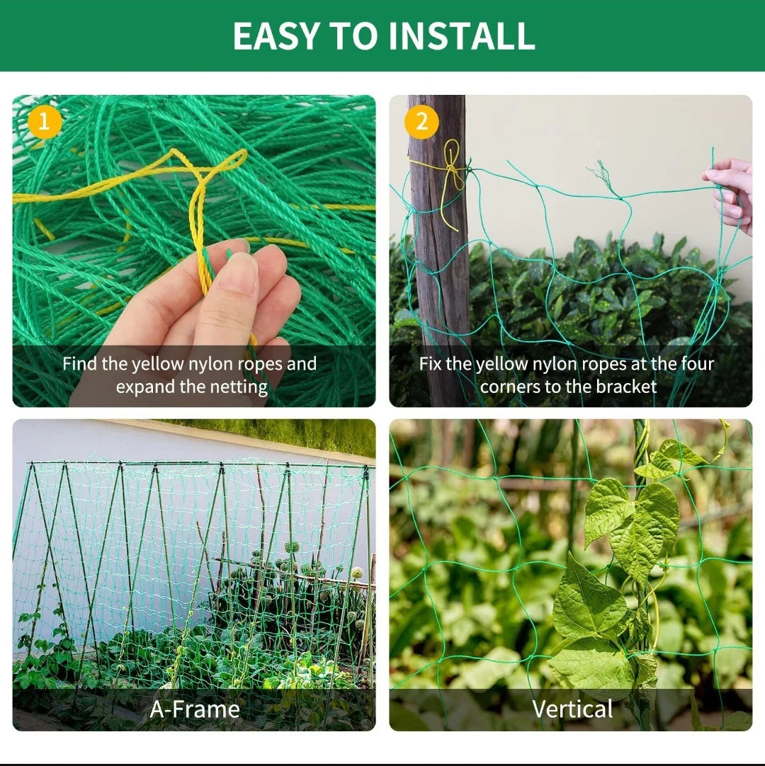 Plant Trellis Pergolas: Heavy-Duty Polyester Grow Net