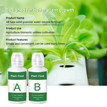 Plant Fertilizer: Hydroponic Nutrients Liquid Plant Food for Indoor Gardens